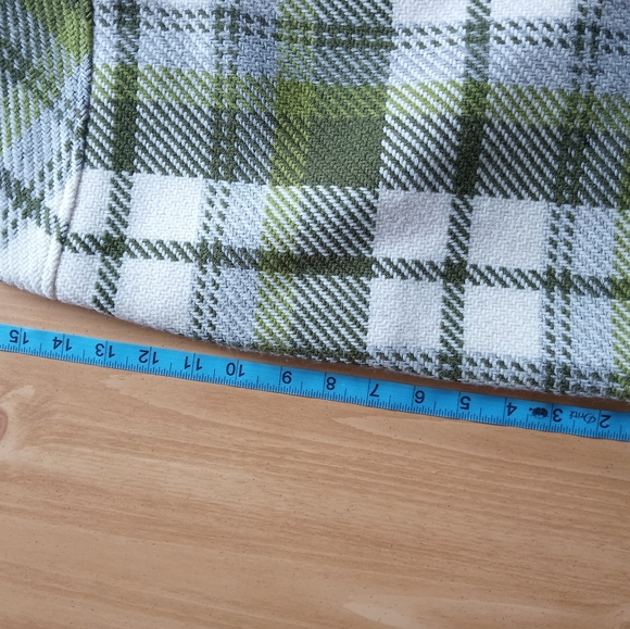 J. Crew Green & Cream Plaid Wool Mini Skirt - Picture 8 of 8